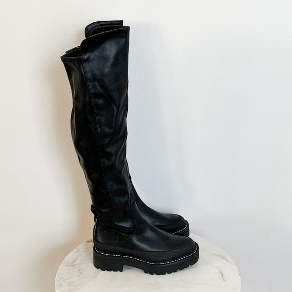 NEW Sam Edelman Lerue Lug Sole Faux Leather High Shaft Boot Size 6 - Picture 11 of 13